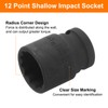 sourcing map 1/2" Drive x 21mm Shallow Impact Socket 12-Point