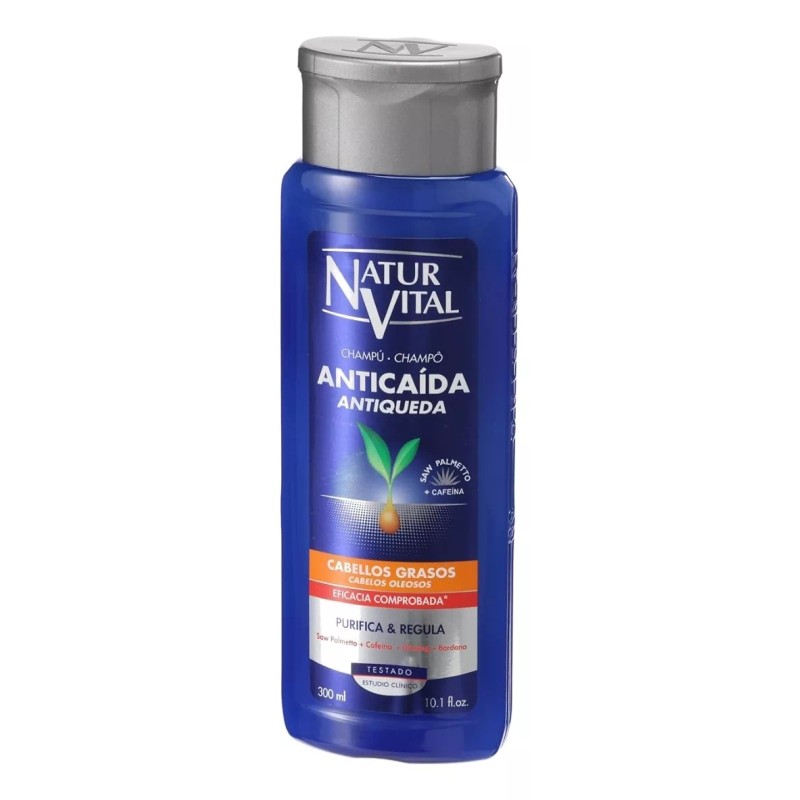 NaturVital Natur Vital, Anticaída, Cabello Graso, Shampoo