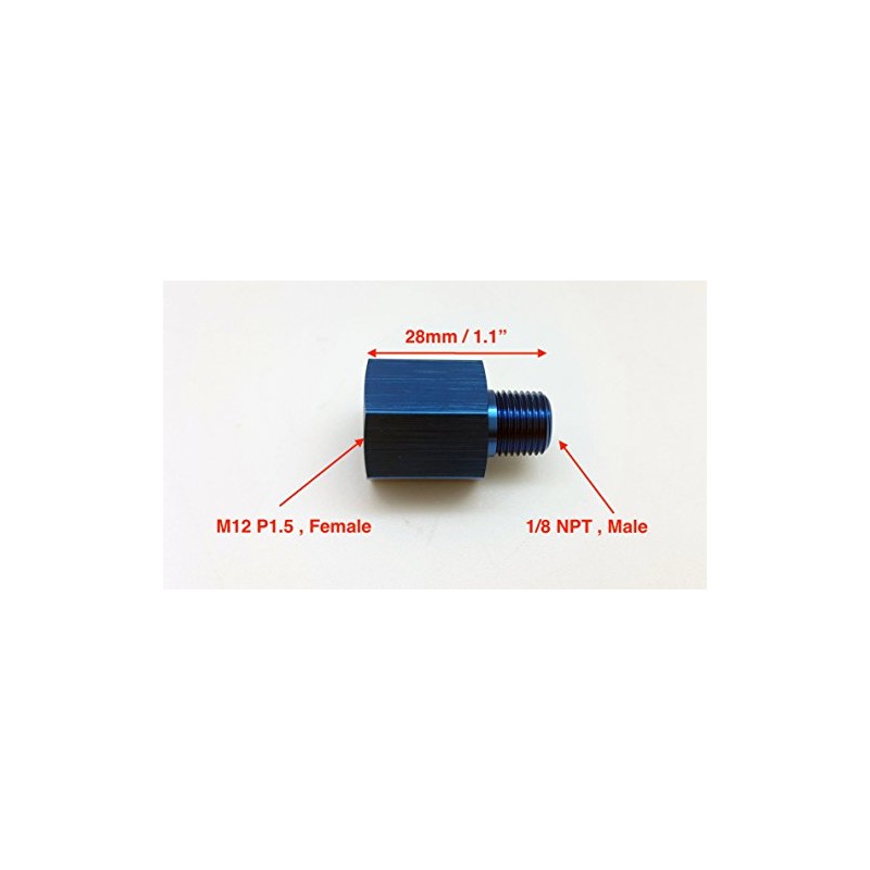 Autobahn88 Aluminum Anodized Fitting - Gauge Sensor Sender Thread Reducer,