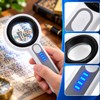 60X Handheld Magnifying Glass for Close-Up Inspection – Rechargeable LED
