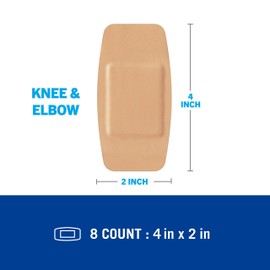Nexcare Nexcare Waterproof Cushioned Bandages, Knee & Elbow, 2 x 4 in, 8 Count