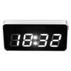 Desk Clock Glass Mirror Luminous Function LED Display Perpetual Calendar