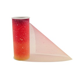 Lassos Boutique Set of 6 Piece Glitter Rainbow Color Tulle Assortment Craft DIY Project Tutu Gift Bow Birthday Party Decoration, 6 inch by 10 Yard Spool