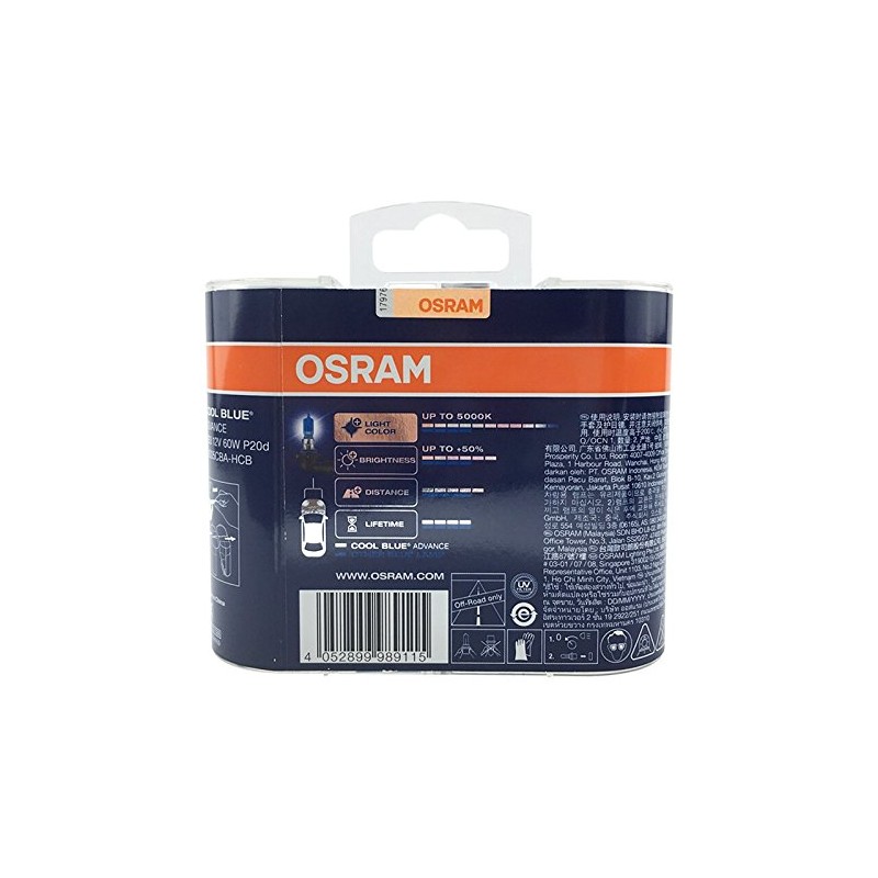 OSRAM 9005 HB3 12V 60W 5000K 9005CBA Cool Blue Advance