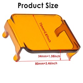 2pcs 3 inch Led Pod Lights Covers 3 inch Led Fog Lights Cover Cube Light Covers Dustproof Protective Covers for ATV Truck 3x3inch Square Led Work Light Bar Lens Cover Fog Lampshade(2PCS Amber Covers)