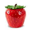 dgudgu Strawberry Candy Jar With Lid Red Candy Container Ceramic