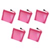 5 Pcs Mini Zipper Mesh Bags, Polyester Mesh Cosmetic Bags,