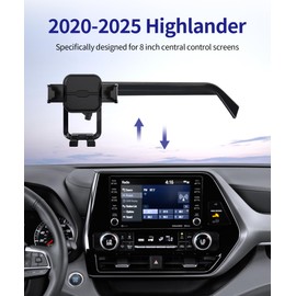 Masergogo Car Phone Holder for 2020 2021 2022 2023 2024 2025 Toyota Highlander/Hybrid, 8 inch Screen Fixed Clip, Auto Accessories Navigation Bracket, Interior Decoration Mobile Phone Mount