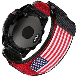 Compatible With Garmin Watch Band, Super Rugged Nylon Sports Strap With Woven Loop Design For Fenix/Forerunner/Approach/MARQ/Quatix/D2 Series, Tough Replacement Band For Men Women