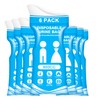 SZWLJ 6-Pack 900CC Blue Disposable Urine Bags for Camping Essentials