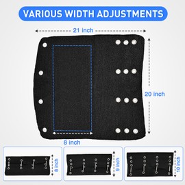 Nilight RV Step Covers 3 Pack 20 inch, Fits 8-10" Deep Camper Steps Adjustable Wrap Around RV Step Rug with Spring Works on Electrical & Manual RV Stairs Carpet for Camper Trailers Steps Outside,Black