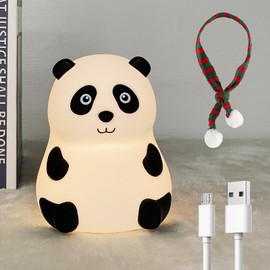 LEDHOLYT Kids Night Light Cute Panda,Silicone Nursery Lamp for Baby and Toddler,Animal Night Light for Boys and Girls,Squishy Night Light for Bedroom,Cute Night Light for Kids Room (Panda)