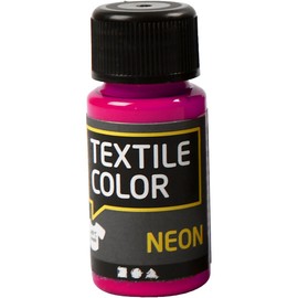 Creativ Company 50-Piece Textile Color, Neon Pink