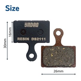 YADAO DS2111 Compatible K03S, K05S, L03A, Bicycle Disc Brake Pads (Resin) Made in Taiwan, 1 Pair