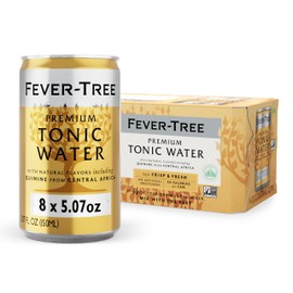 Fever-Tree Tonic Water - Premium Mixer - Refreshing Beverage for Cocktails & Mocktails. Naturally Sourced Ingredients, No Artificial Sweeteners or Colors - 5.1 Fl Oz Cans - Pack of 8