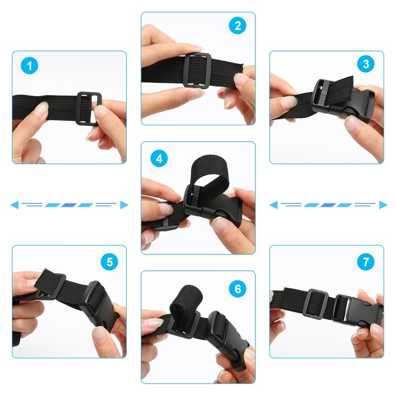 FcaecY 5.4 Metres Nylon Webbing Strap 25mm, Backpack Straps Heavy