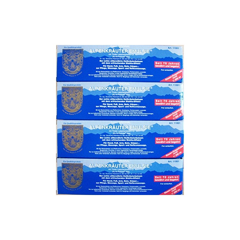 4 Tuben Alpenkräuter Emulsie 200