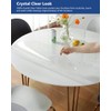 54 Inch Round Clear Plastic Table Protector for Dining Room
