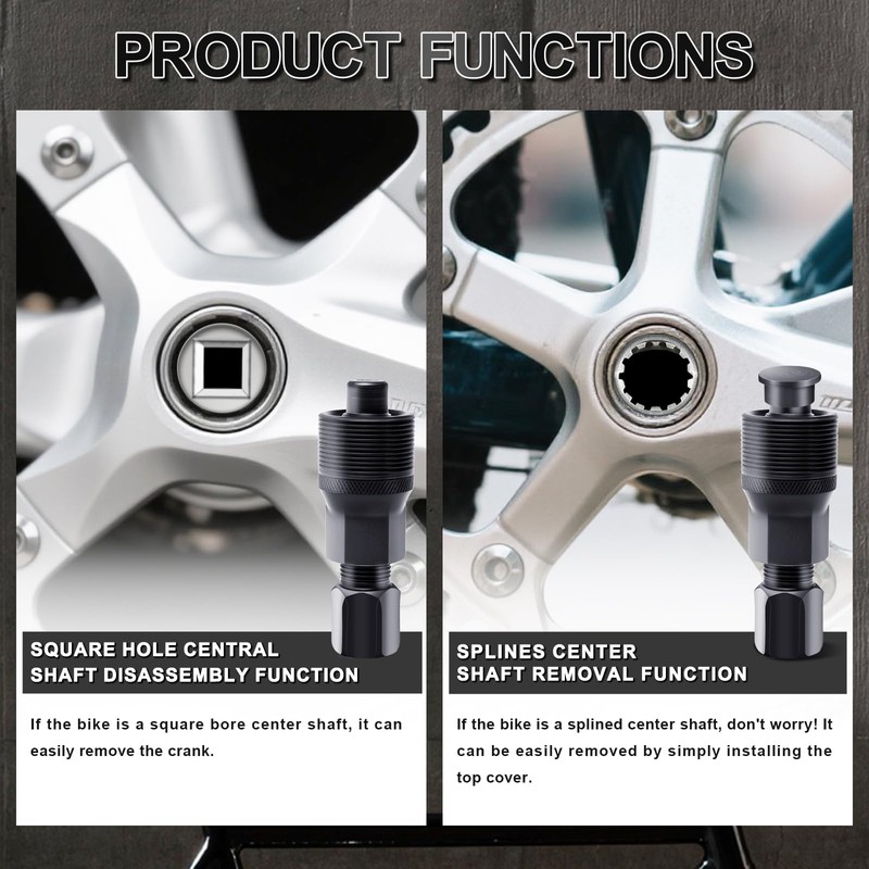 Fuaynlk Bicycle Crank Puller for Square Taper and Splined Crank
