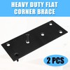 PHITUODA 4 Pack Black Straight Brace Brackets 5"x 1.9" Metal
