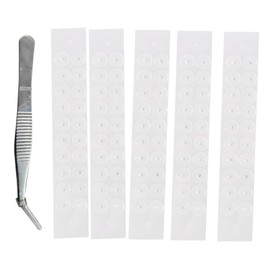 (100 Pieces) Ear Urn Jewelry, Ear Point Seal, Titanium, Trap Point Jewelry, Parts, Urn Jewelry Seal, Ear Point Seal, Transparent, Clear, Silver Granular, Urn Care, Tweezers Included