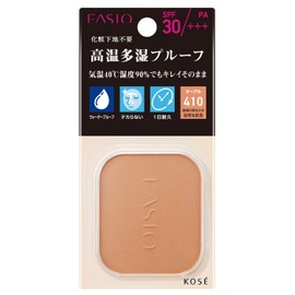 FASIO Powerful Stay UV Foundation Refill 410 Ochre, Normal Brightness, Natural Skin Color, Refill, 0.3 oz (10 g)