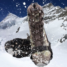 1 Pair Shoe Spikes, Ofkpo Universal Anti-Slip Shoe with Velcro Fastenings