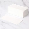 100 Pcs White Paper Napkins with Built-in Flatware Pocket Prefolded