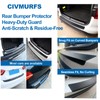 37.4"x2.56" Bumper Guard for Car, Carbon Fiber Leather Guard