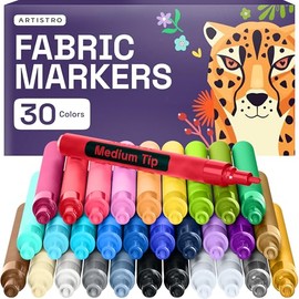 ARTISTRO 30 marcadores de tela – Kit de decoración de tela – Permanente para ropa – Bolígrafos de pintura acrílica para tenis, bolsos, zapatos, textil