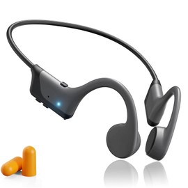 iKDSAW Bone Conduction Headphones, 2024 Upgraded Open-Ear Bluetooth Sport Earphones with Mic IP55 Waterproof 8 Hour Playtime & IP55 Wireless Earphones for Running,Workout Gym, Hiking, Cycling (Black)