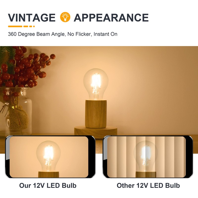 TOKCON 12V Low Voltage LED Light Bulbs - Soft Warm