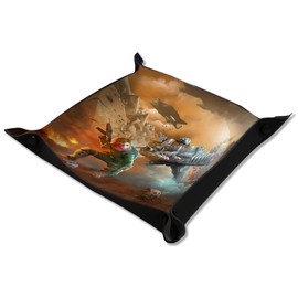 Bonjour Games: RONE: Invasion - Dice Tray - Board Game Accessory, Foldable & Compact Snap Design, Neoprene W/ Metal Corners, Rone Invasion Artwork