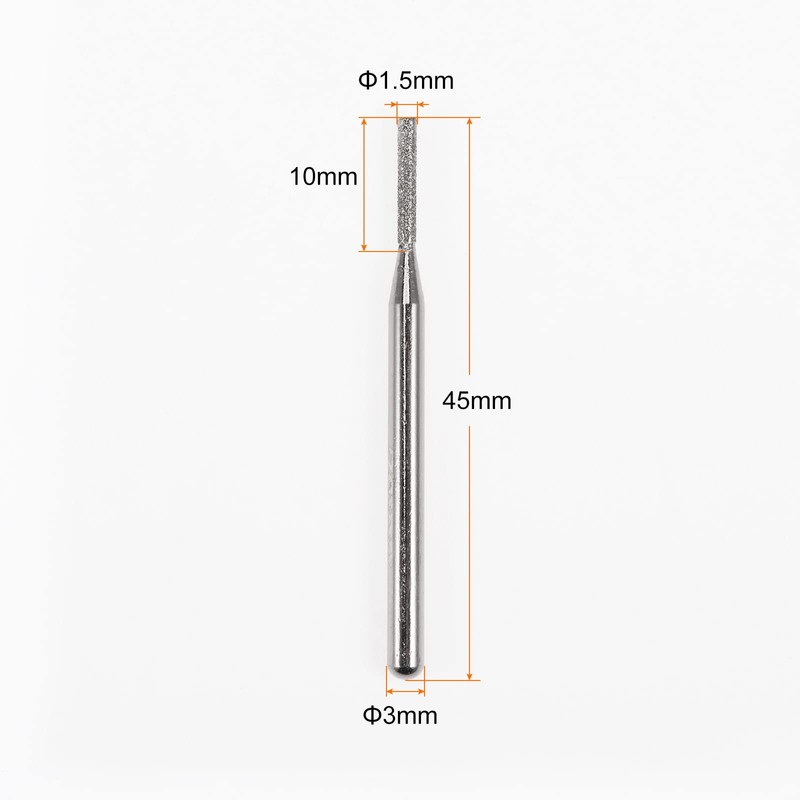 sourcing map 30pcs Diamond Grinding Burrs Carving Bits 1.5mm Cylindrical