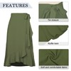 FEOYA Women's High Waisted Tie Wrap Midi Skirts Plain Ruffle
