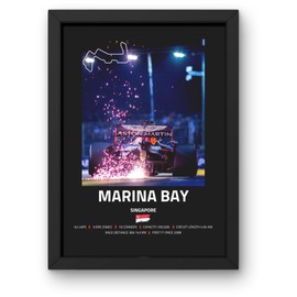 Lap Legends Marina Bay F1 Track Framed Display Gift