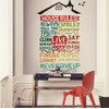 Runtoo Wall Tattoo Family Rules Wall Sticker Home Saying Wall