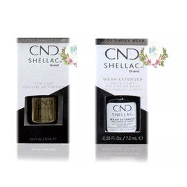 Set - 2 - CND Shellac Wear Extend Base Coat +  Original Top Coat 0.25 oz each