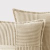 MIULEE Corduroy Cushion Covers Pack of 2 Decorative Modern Patchwork