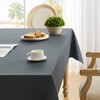 ZeeMart Grey Tablecloth, Farmhouse Linen Style Table Cloth Square Table