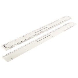 Rulex 30cm 12 inch Flat Oval Conversion Ruler - Imperial Readings from Metric Drawing - UK Manufactured