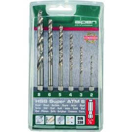 Twist Drill Set (2-8 MM) HSS-G 1 / 4 "bit shaft for steel, cast iron, Non-Ferrous metals, metal