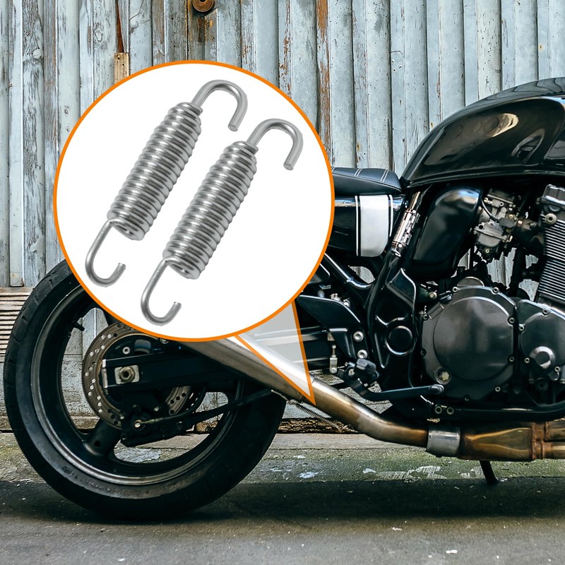 8 Pcs Motorcycle Exhaust Pipe Springs, 2.28"/58 mm Stainless Steel