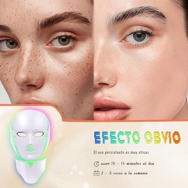 Máscara LED Cuello de La Cara Anti Arrugas Eliminación de Acné Máquina, Mascarilla LED para El Cuello, Herramientas para El Cuidado de La Piel con... 
