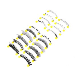 FOMIYES 10pairs Handmade Natural Curly Fake Eyelash Mixed Upper Lower Wispy Lashes for Stunning Eyes Comfortable Wear Reusable for Any Occasion