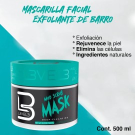 Mascarilla Facial Level Exfoliante Barro 500 Todo Tipo Piel