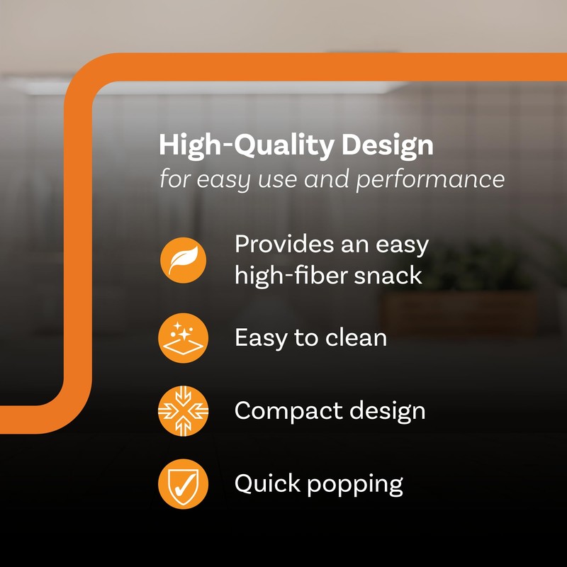 Complete Cuisine CC-PM1100 Popcorn Maker, Countertop Popcorn Machine, Hot-Air Popcorn