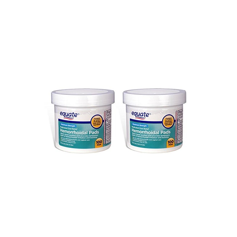 Equate - Pack de 2 almohadillas de limpieza higiénicas, almohadillas