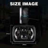 Unbranded Pair 5x7" 7x6" LED Headlights DRL For Chevy El