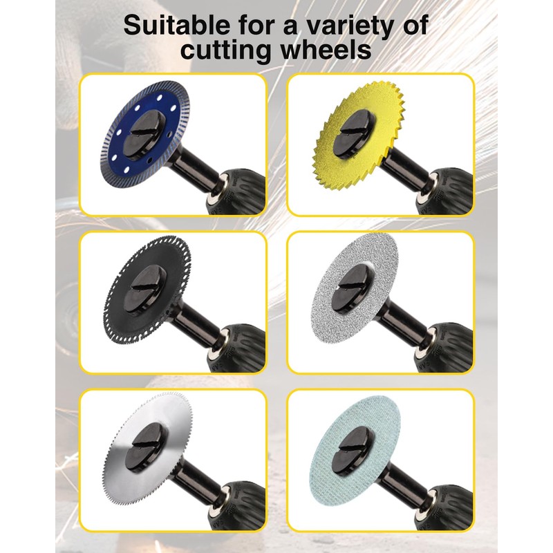 Cut Off Wheel Mounting Mandrel 1/4" & 3/8" Arbor Hole